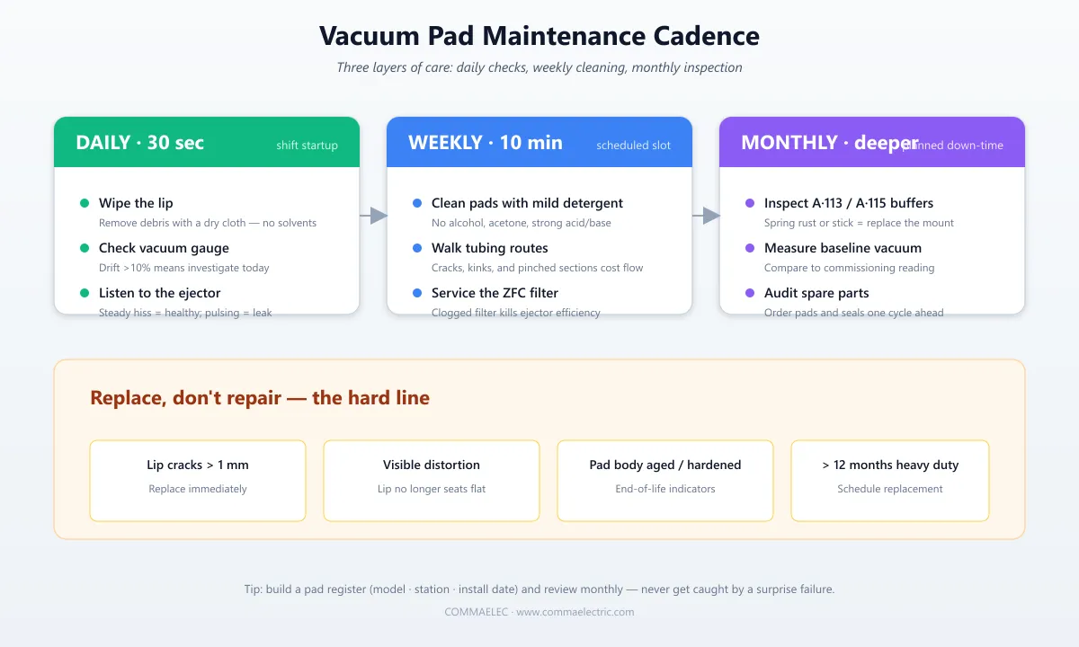 Vacuum Pad Maintenance: A Praktis Care Guide kanggo Newcomers kanggo nangani vakum